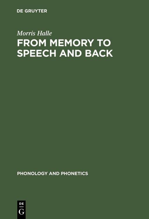 Produktbild: From Memory to Speech and Back