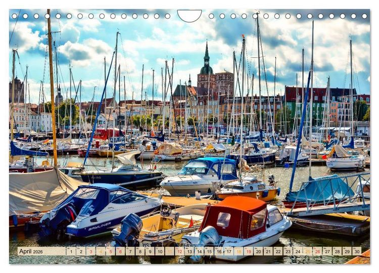Produktbild: Sch&ouml;ne H&auml;fen in Deutschland von Greetsiel bis Lindau (Wandkalender 2026 DIN A4 quer), CALVENDO Monatskalender