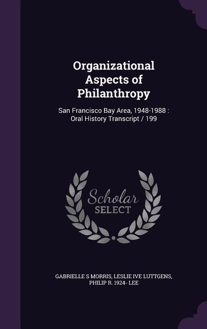 Produktbild: Organizational Aspects of Philanthropy
