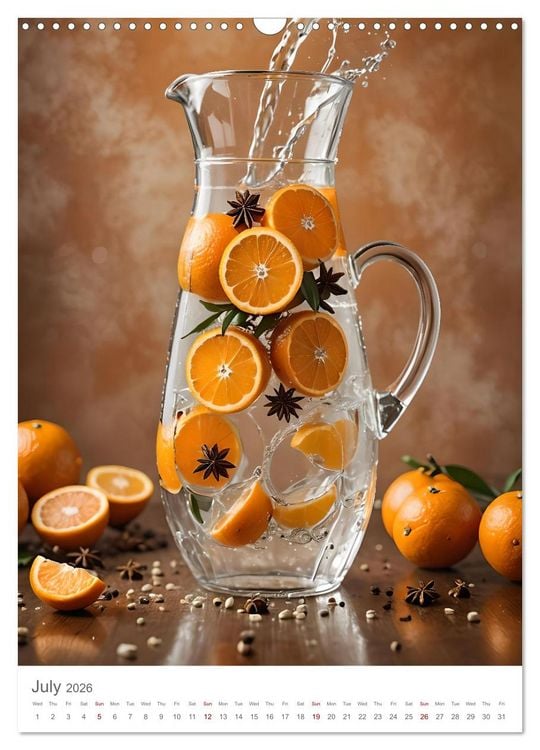 Produktbild: Pure refreshment - Infused water (Wall Calendar 2026 DIN A3 portrait), CALVENDO 12 Month Wall Calendar