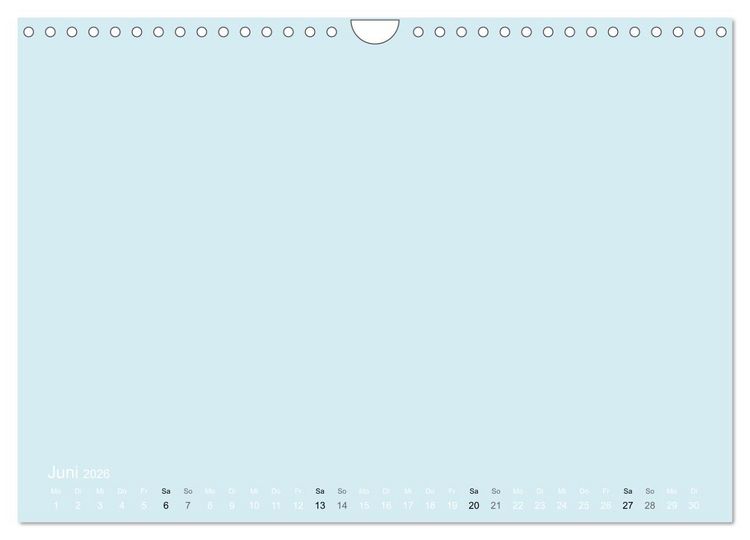 Produktbild: Bastelkalender - hell Blau (Wandkalender 2026 DIN A4 quer), CALVENDO Monatskalender