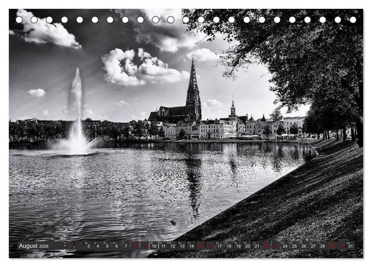 Produktbild: Ein Blick auf Schwerin (Tischkalender 2026 DIN A5 quer), CALVENDO Monatskalender