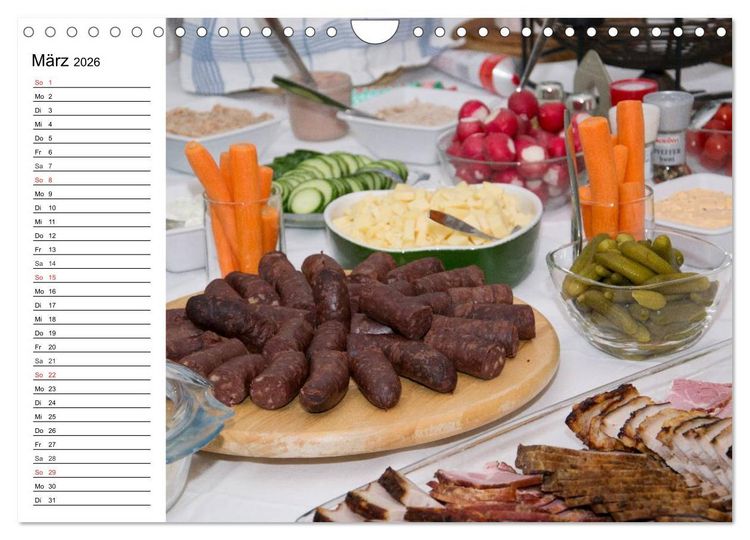 Produktbild: Brotzeit. Herzhaft und beliebt (Wandkalender 2026 DIN A4 quer), CALVENDO Monatskalender