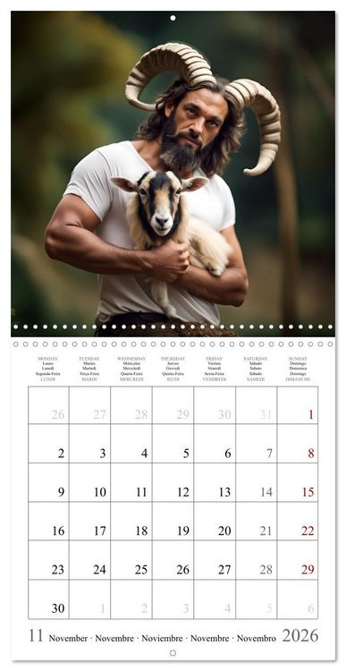Produktbild: AI heroes, gods and creatures of Greek mythology (Wall Calendar 2026 12 &times; 12 Inch) CALVENDO 12 Month Wall Calendar
