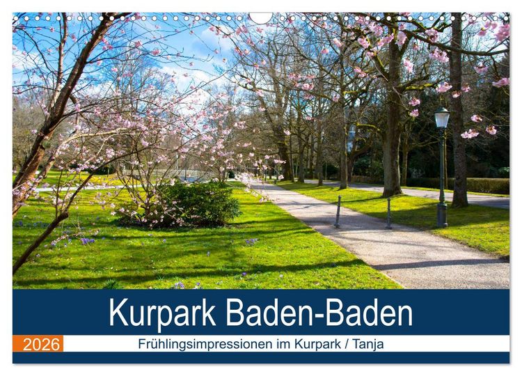 Produktbild: Kurpark Baden-Baden (Wandkalender 2026 DIN A3 quer), CALVENDO Monatskalender