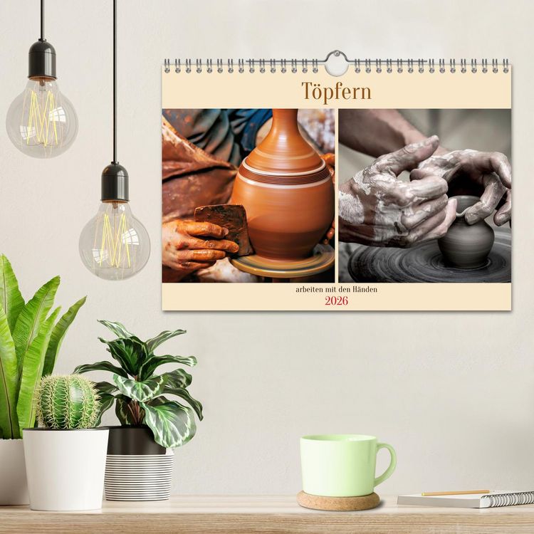 Produktbild: T&ouml;pfern arbeiten mit den H&auml;nden (Wandkalender 2026 DIN A4 quer), CALVENDO Monatskalender
