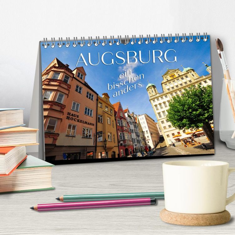 Produktbild: Augsburg &ndash; ein bisschen anders (Tischkalender 2026 DIN A5 quer), CALVENDO Monatskalender