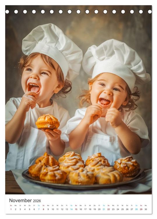 Produktbild: Backen mit Kids (Tischkalender 2026 DIN A5 hoch), CALVENDO Monatskalender