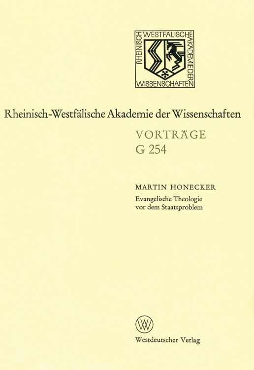 Produktbild: Evangelische Theologie vor dem Staatsproblem