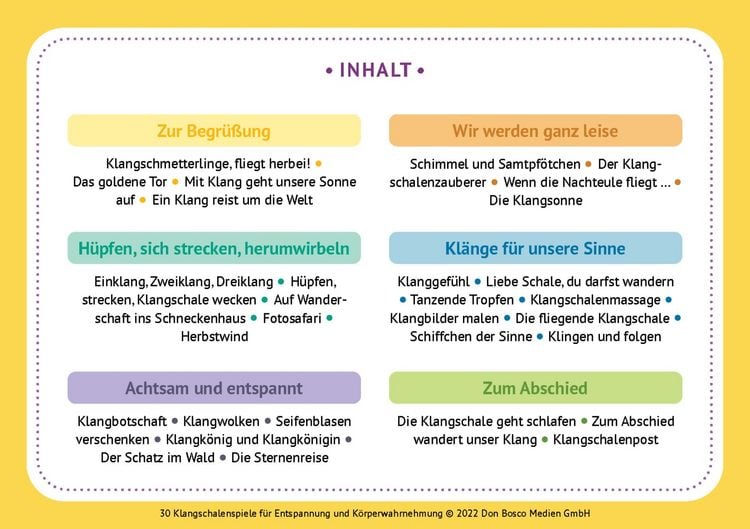 Produktbild: 30 Klangschalenspiele f&uuml;r Entspannung und K&ouml;rperwahrnehmung