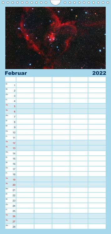 Produktbild: Familienplaner Atemberaubender Weltraum (Wandkalender 2022 , 21 cm x 45 cm, hoch)