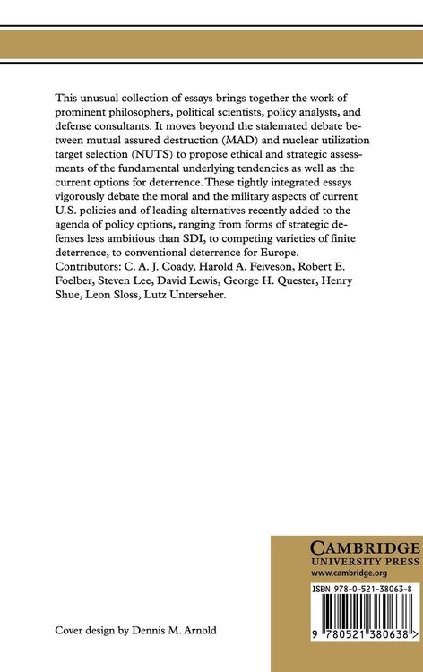 Produktbild: Nuclear Deterrence and Moral Restraint