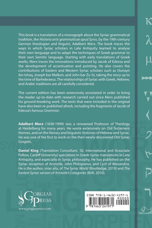 Produktbild: A History of the Study of Grammar among the Syrians