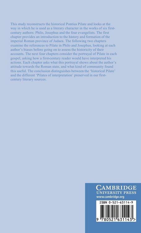Produktbild: Pontius Pilate in History and Interpretation