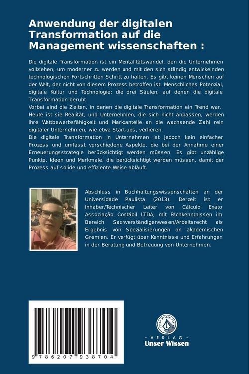 Produktbild: Anwendung der digitalen Transformation auf die Management wissenschaften :