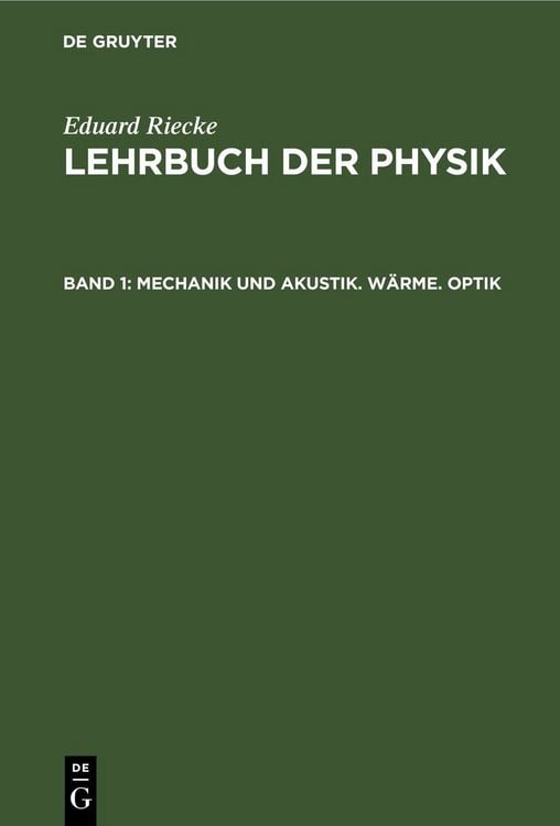 Produktbild: Mechanik und Akustik. W&auml;rme. Optik