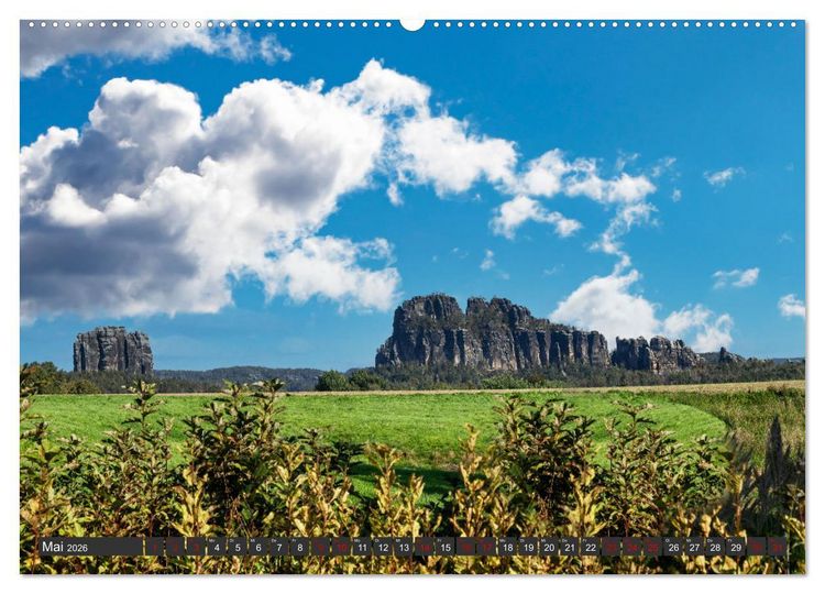 Produktbild: Die S&auml;chsische Schweiz / Faszination Sandsteingebirge (hochwertiger Premium Wandkalender 2026 DIN A2 quer), Kunstdruck in Hochglanz
