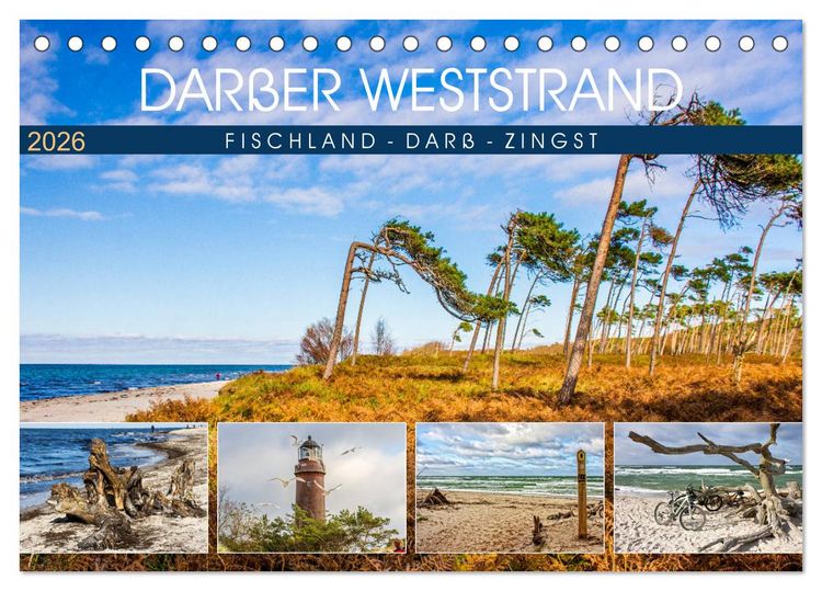 Produktbild: Dar&szlig;er Weststrand - Fischland Dar&szlig; Zingst (Tischkalender 2026 DIN A5 quer), CALVENDO Monatskalender
