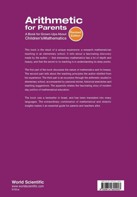 Produktbild: Arithmetic For Parents (rev Ed)