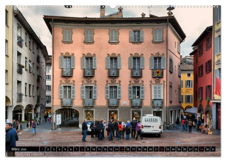 Produktbild: Lugano - Perle im Tessin (hochwertiger Premium Wandkalender 2026 DIN A2 quer), Kunstdruck in Hochglanz