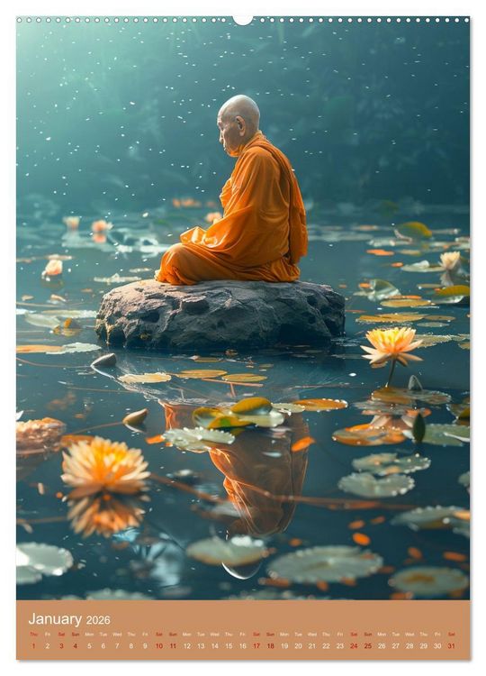 Produktbild: Zen in Orange (Wall Calendar 2026 DIN A2 portrait), CALVENDO 12 Month Wall Calendar