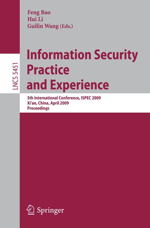 Produktbild: Information Security Practice and Experience