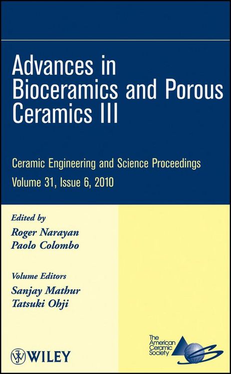 Produktbild: Advances in Bioceramics and Porous Ceramics III
