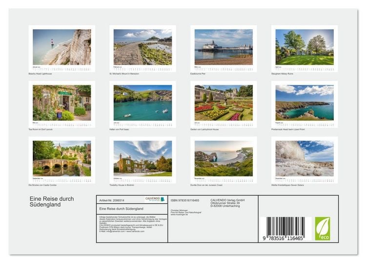 Produktbild: Eine Reise durch S&uuml;dengland (Wandkalender 2026 DIN A4 quer), CALVENDO Monatskalender