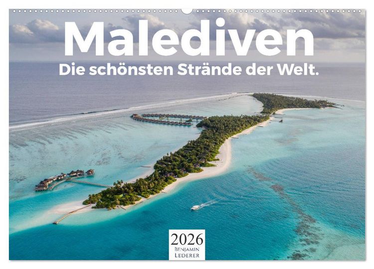 Produktbild: Malediven - Die sch&ouml;nsten Str&auml;nde der Welt. (Wandkalender 2026 DIN A2 quer), CALVENDO Monatskalender