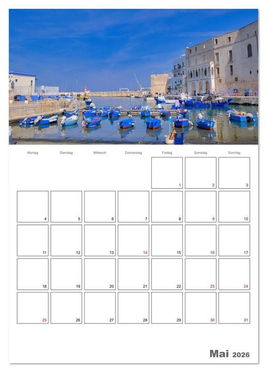 Produktbild: Faszinierendes Apulien (Wandkalender 2026 DIN A3 hoch), CALVENDO Monatskalender