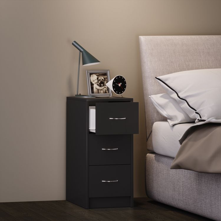 Produktbild: Holz Nachtschrank Nachttisch Schublade Boxal Maxi