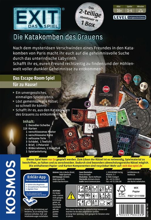 KOSMOS - EXIT® - Das Spiel - Die Katakomben des Grauens