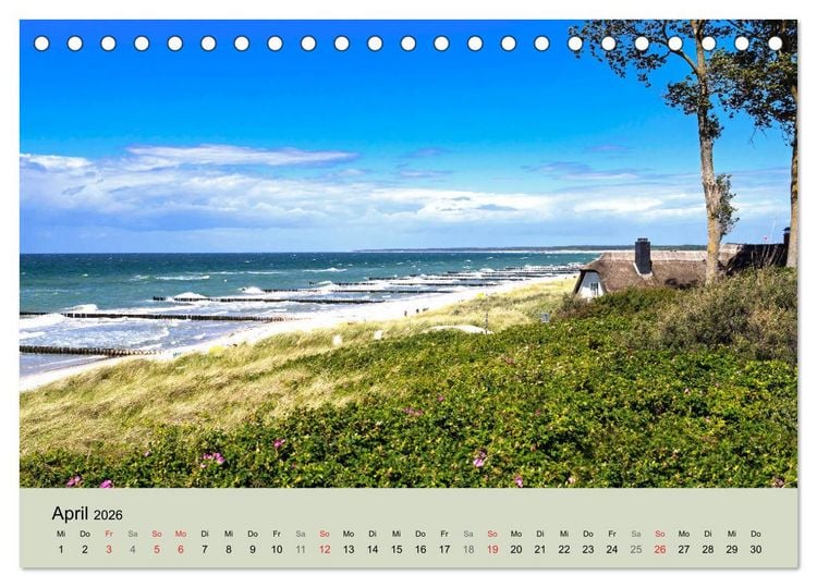 Produktbild: STRANDLUST: Fischland-Dar&szlig;-Zingst (Tischkalender 2026 DIN A5 quer), CALVENDO Monatskalender