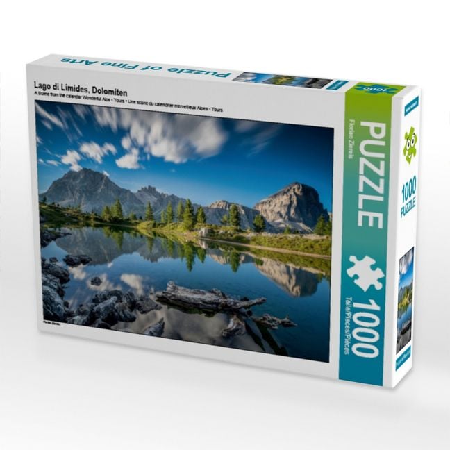 Produktbild: CALVENDO Puzzle Lago di Limides, Dolomiten | 1000 Teile Lege-Gr&ouml;&szlig;e 64x48cm Foto-Puzzle f&uuml;r gl&uuml;ckliche Stunden