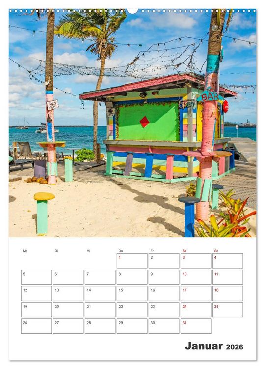 Produktbild: Nassau - Reiseplaner (Wandkalender 2026 DIN A2 hoch), CALVENDO Monatskalender