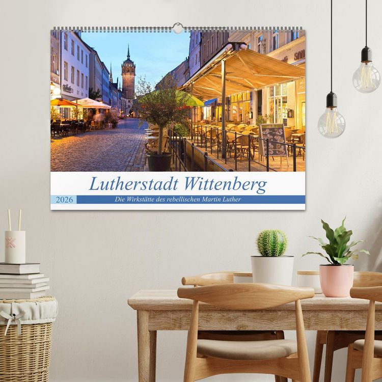 Produktbild: Lutherstadt Wittenberg - Die Wirkst&auml;tte des rebellischen Martin Luther (Wandkalender 2026 DIN A2 quer), CALVENDO Monatskalender