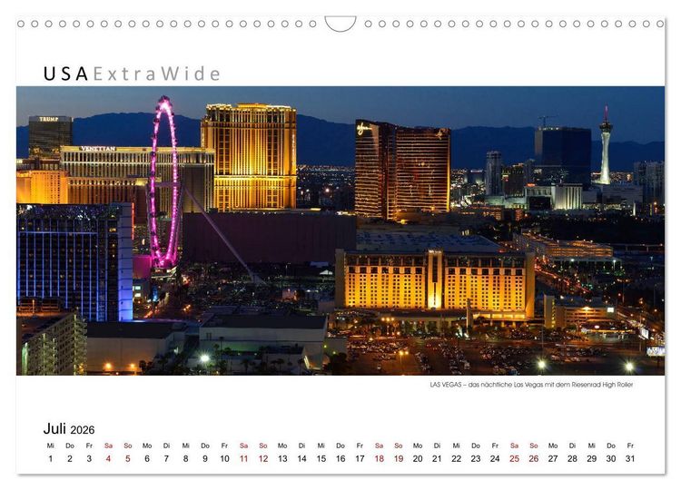 Produktbild: Impressionen aus LAS VEGAS (Wandkalender 2026 DIN A3 quer), CALVENDO Monatskalender