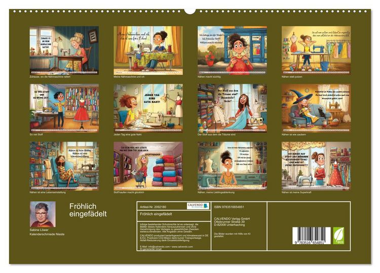 Produktbild: Fr&ouml;hlich eingef&auml;delt (hochwertiger Premium Wandkalender 2026 DIN A2 quer), Kunstdruck in Hochglanz