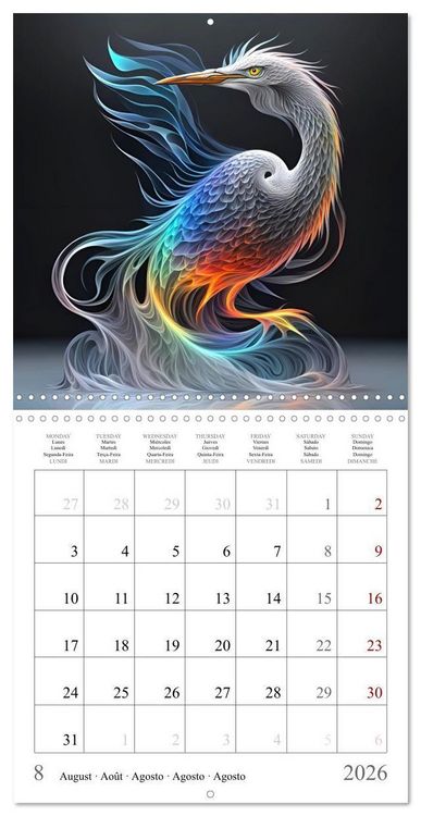 Produktbild: Rainbow Creatures (Wall Calendar 2026 12 &times; 12 Inch) CALVENDO 12 Month Wall Calendar