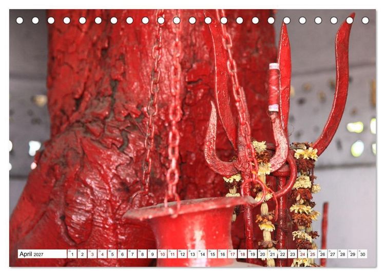Produktbild: Farbenfrohes Indien (Tischkalender 2027 DIN A5 quer), CALVENDO Monatskalender
