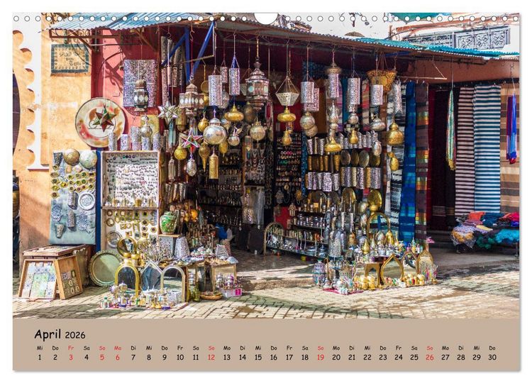 Produktbild: Marrakesch - Eine Stadt wie aus 1001 Nacht (Wandkalender 2026 DIN A3 quer), CALVENDO Monatskalender
