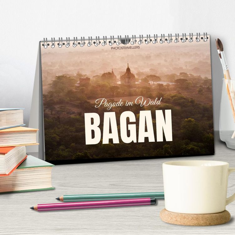 Produktbild: Bagan - Pagode im Wald (Tischkalender 2026 DIN A5 quer), CALVENDO Monatskalender