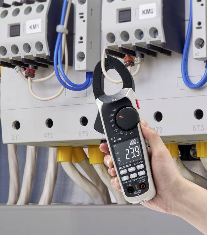 Produktbild: VOLTCRAFT VC538 BT Stromzange TRMS CAT III 600 V, CAT II 1000 V, 1000 A, AC, DC, Datenlogger, Bluetooth App