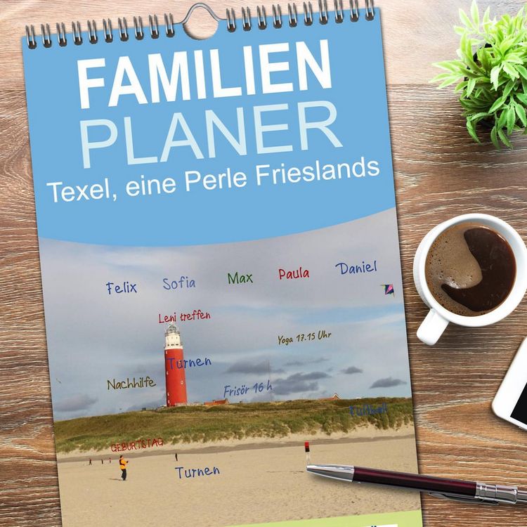 Produktbild: Familienplaner 2026 - Texel, eine Perle Frieslands mit 5 Spalten (Wandkalender, 21 x 45 cm) CALVENDO