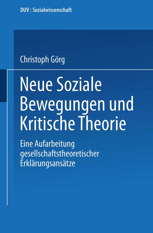 Produktbild: Neue Soziale Bewegungen und Kritische Theorie