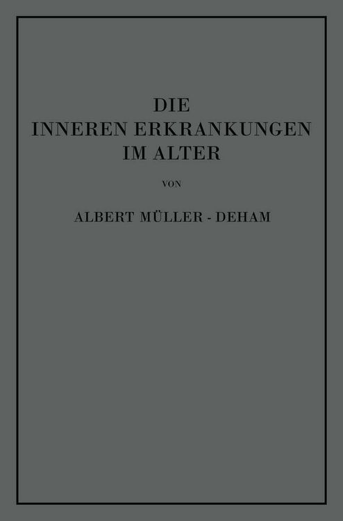 Produktbild: Die inneren Erkrankungen im Alter