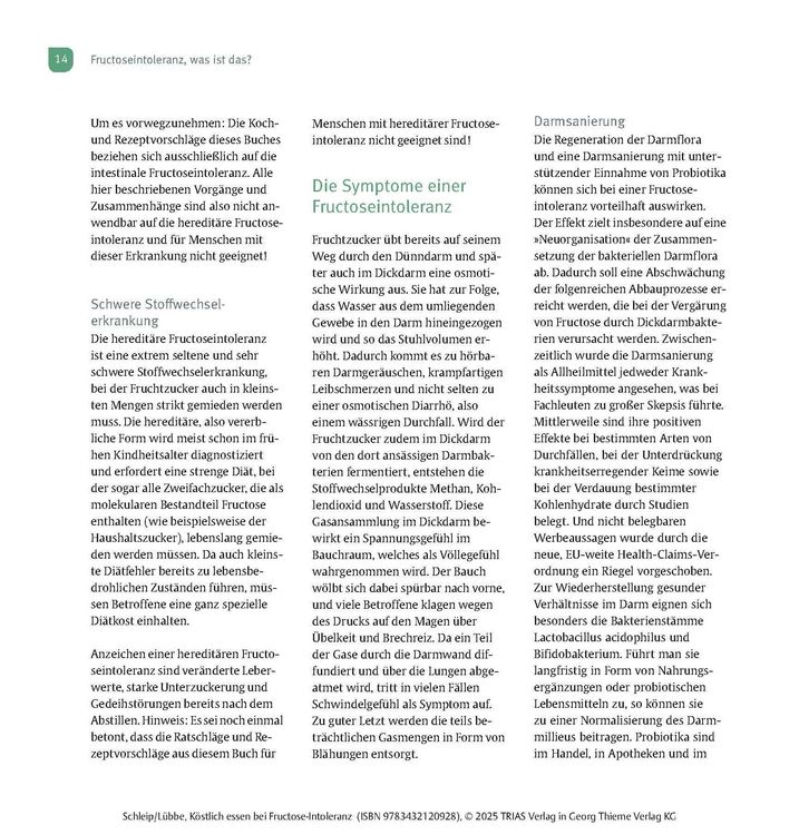Produktbild: K&ouml;stlich essen Fructoseintoleranz