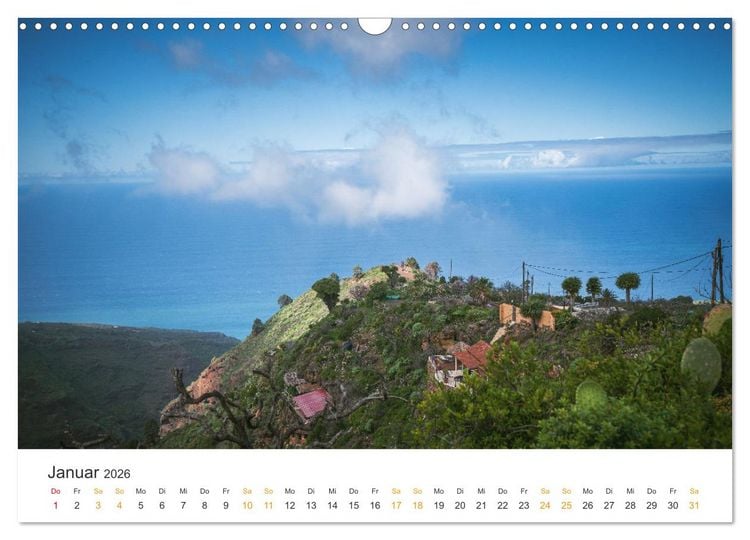 Produktbild: La Palma - Isla Bonita - Landschaften der Kanarischen Insel (Wandkalender 2026 DIN A3 quer), CALVENDO Monatskalender