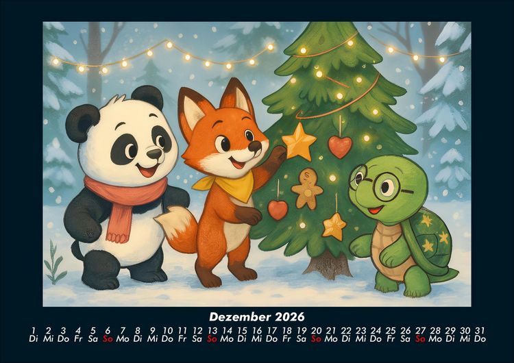 Produktbild: Pippin, Finn & Taz - Freunde im Zauberwald 2026 Fotokalender DIN A4