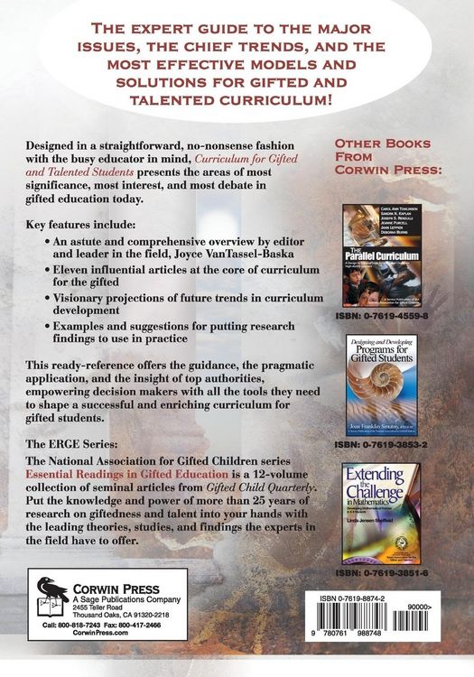 Produktbild: Curriculum for Gifted and Talented Students